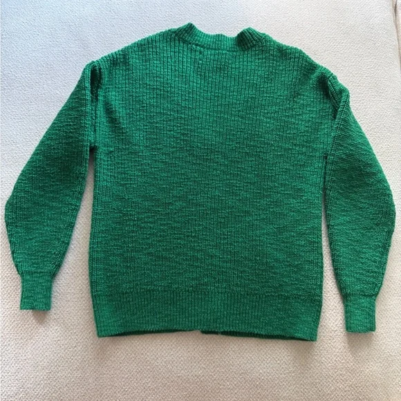 LOFT Green Cozy Button-Front Cardigan - Picture 7 of 9